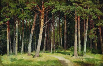 landscape Painting - pine forest 1885 classical landscape Ivan Ivanovich trees